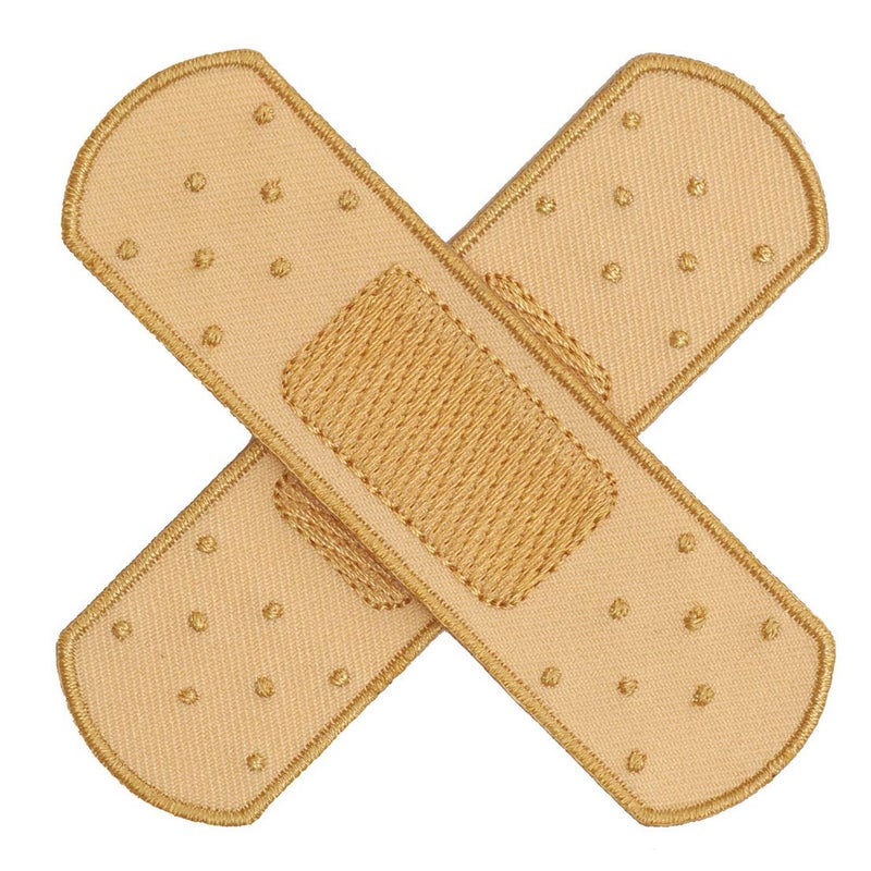 Graphic Dust Fake Medical Plaster Strip Bandage Plaster Embroidered Iron On Patch Adhesive Medic - Image 5